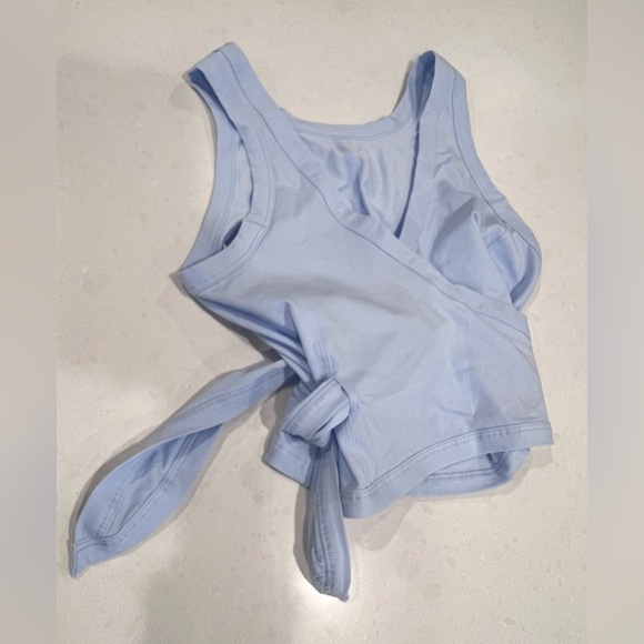 lululemon athletica Tops - COPY - Lululemon light blue wrap tank size 4 NWOT